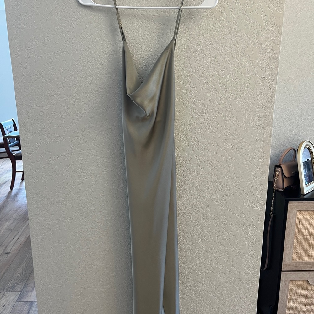 Elegant Sage Green Slip Dress